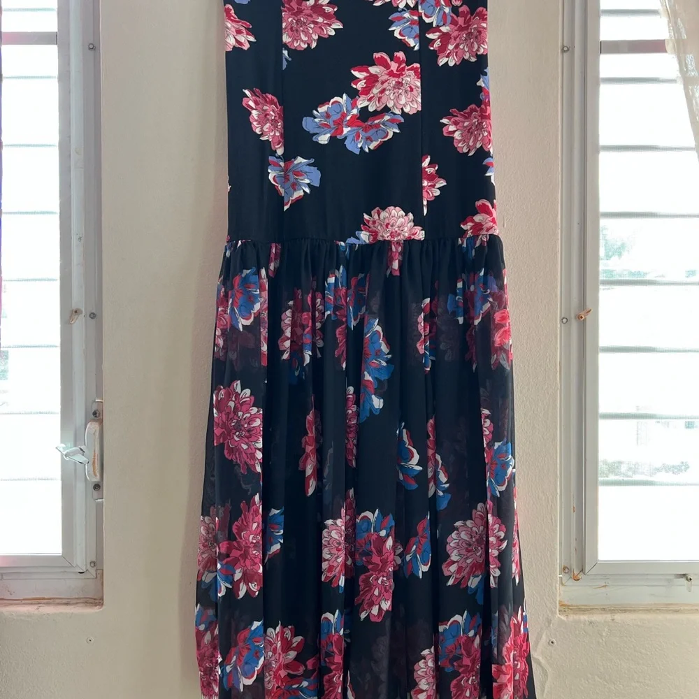 Free People Mermaid Semi-Sheer Maxi Skirt Floral - Picture 5 of 15